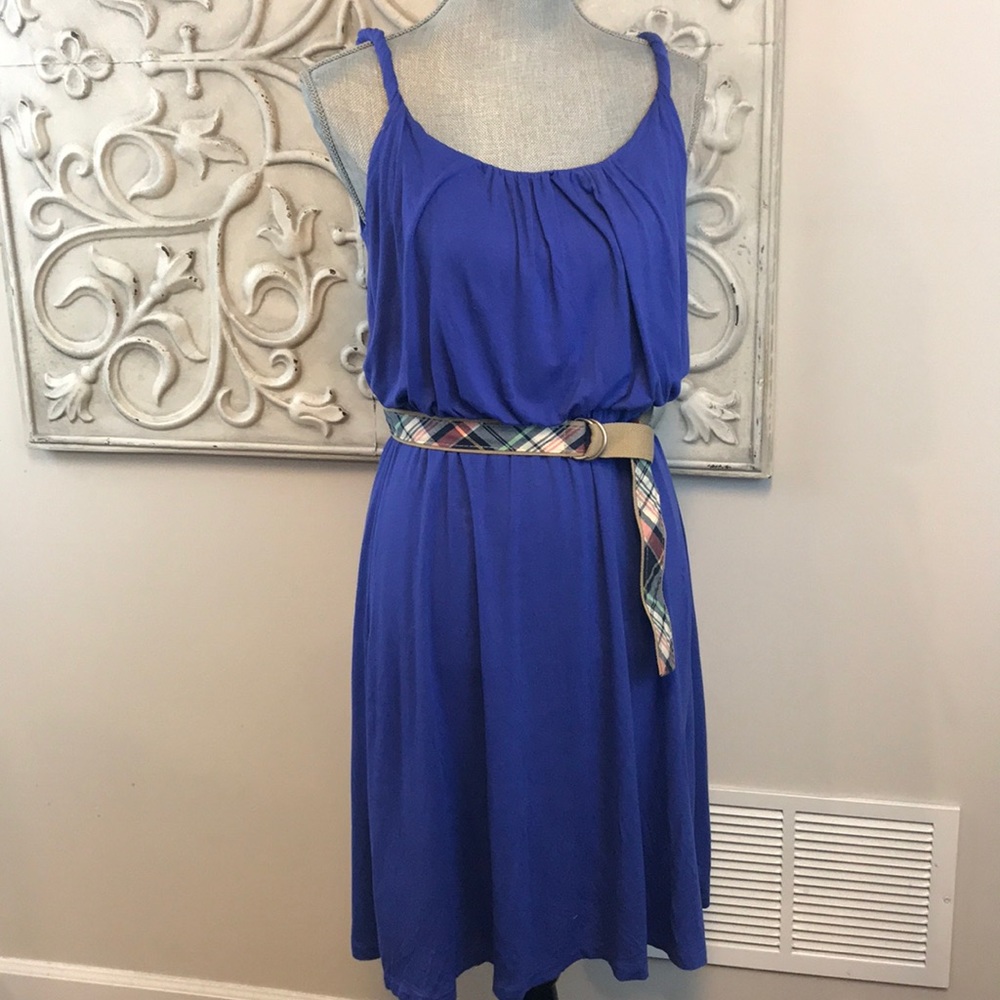 LOFT Knit Twisted Strap Tank Dress